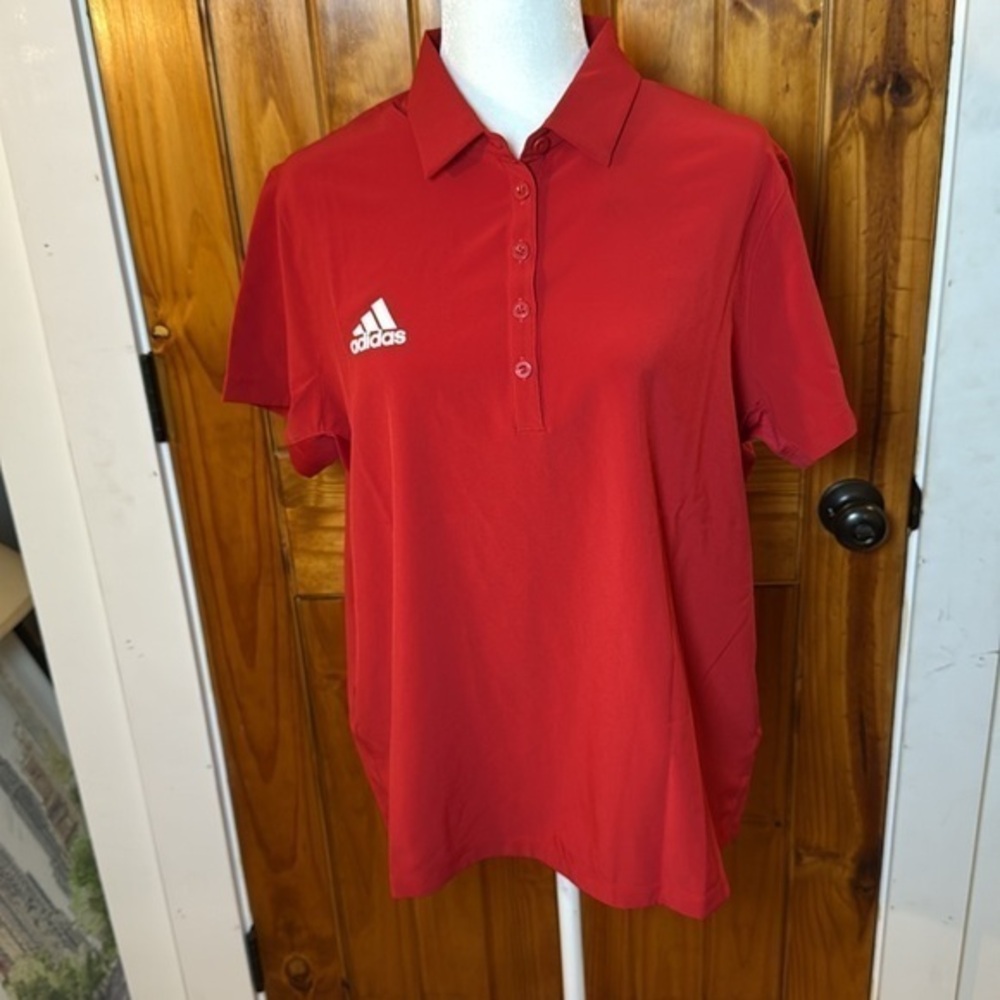 NWT Adidas Stadium Heat.Rdy Red Polo Shirt